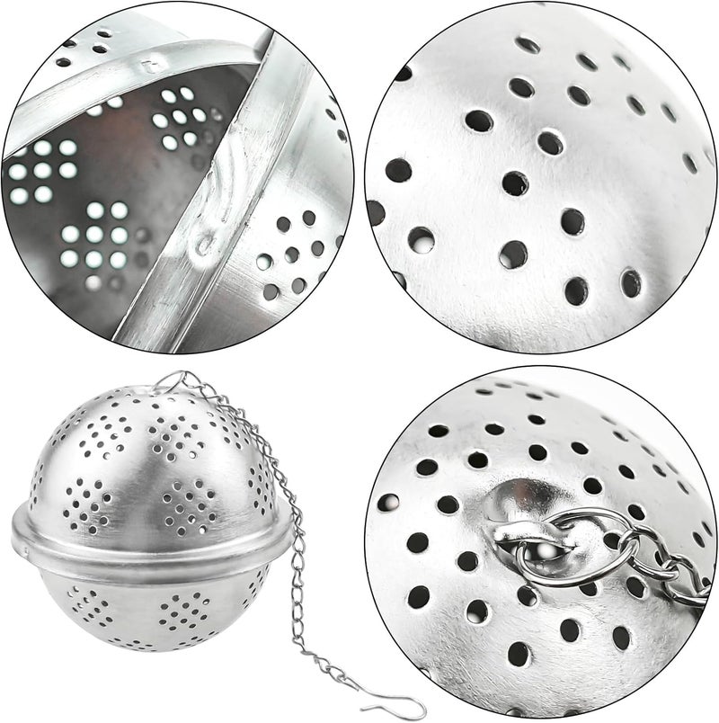 Capiant Spice Small Ball for Cooking, Tea Infuser, Stainless Steel Tea Ball Strainer Spice Infuser, Soup Seasonings Seperation Basket with Extended Chain Hook for Brewing Tea Spices Seasonings - Image 3